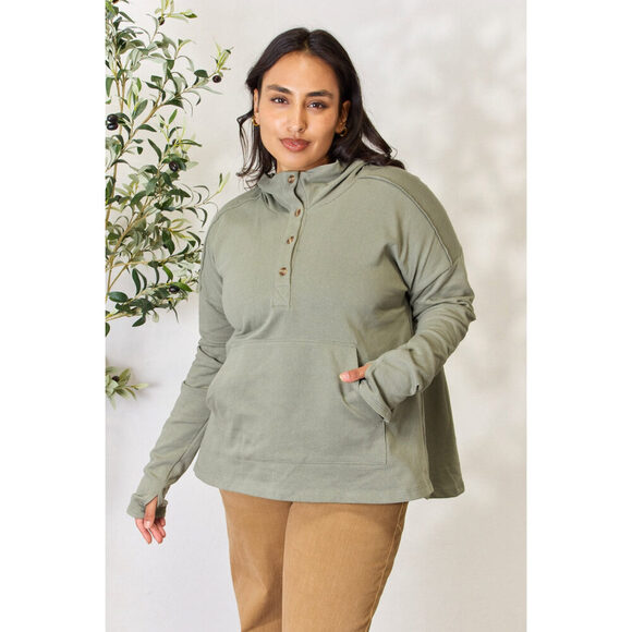 Culture Code Half Button Hoodie - Picture 3 of 14